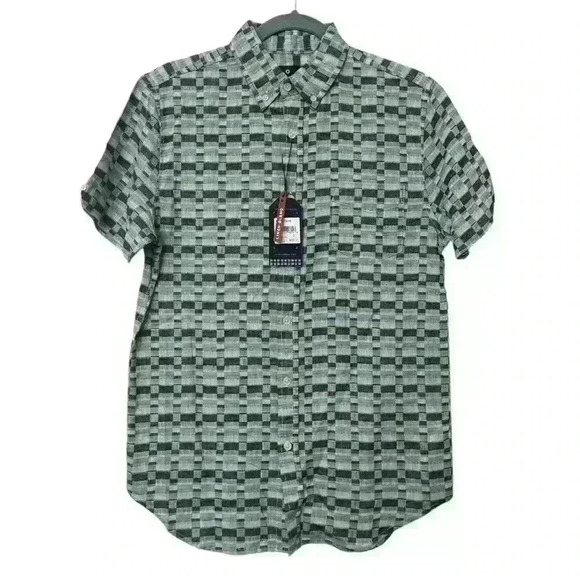 NWT Ben Sherman Linen Blend Short Sleeve Button Down Shirt, Size S - Picture 1 of 6